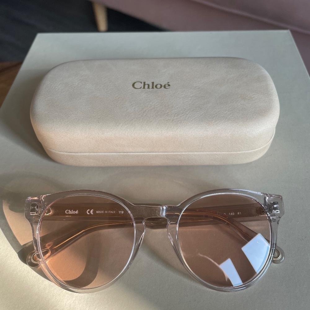 Chloe CE753S Champagne Round Sunglasses